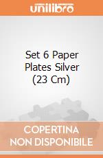 Set 6 Paper Plates Silver (23 Cm) giochi