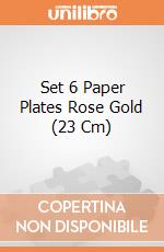 Set 6 Paper Plates Rose Gold (23 Cm) giochi