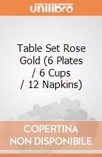 Table Set Rose Gold (6 Plates / 6 Cups / 12 Napkins) giochi