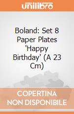 Boland: Set 8 Paper Plates 'Happy Birthday' (A 23 Cm) giochi