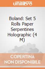 Boland: Set 5 Rolls Paper Serpentines Holographic (4 M) giochi