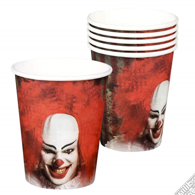 Set 6 Cups Horror Clown (25 Cl)                 H gioco