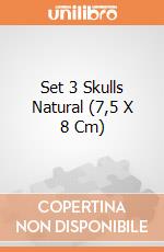 Set 3 Skulls Natural (7,5 X 8 Cm) giochi