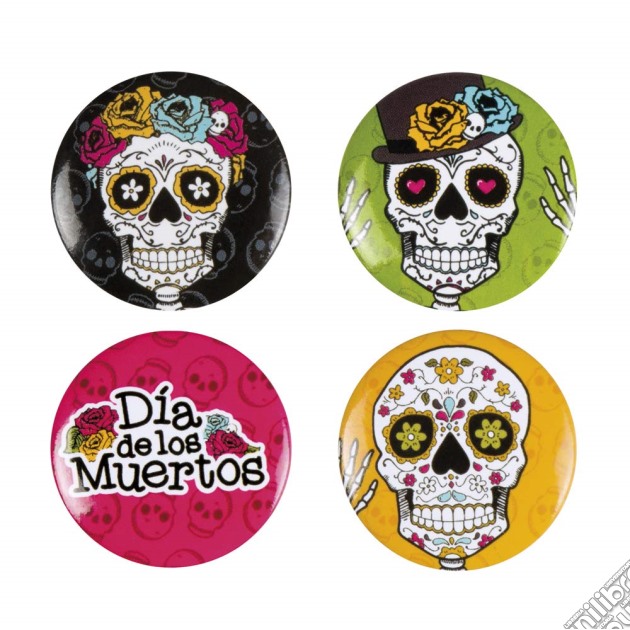 Set 4 Buttons Day Of The Dead 4 Ass. (3 Cm) gioco di Boland