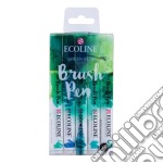 Talens: Ecoline 5 Brush Pens Green Blue