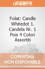 Folat: Candle Whitedot 1. Candela Nr. 1 Pois 4 Colori Assortiti giochi