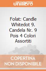 Folat: Candle Whitedot 9. Candela Nr. 9 Pois 4 Colori Assortiti giochi