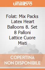 Mix Packs Latex Heart Balloons 8. Set 8 Palloni Lattice Cuore Misti gioco