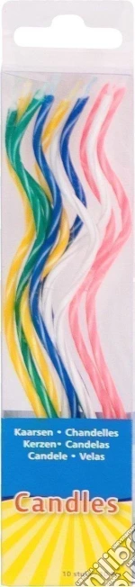 Folat: Candles Spiral Long 10. Confezione 10 Candele Spirale Colori Assortiti giochi
