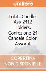 Folat: Candles Ass 2412 Holders. Confezione 24 Candele Colori Assortiti gioco