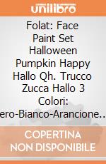 Folat: Face Paint Set Halloween Pumpkin Happy Hallo Qh. Trucco Zucca Hallo 3 Colori: Nero-Bianco-Arancione. Contiene Spugna Applicazione giochi