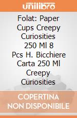 Folat: Paper Cups Creepy Curiosities 250 Ml 8 Pcs H. Bicchiere Carta 250 Ml Creepy Curiosities giochi