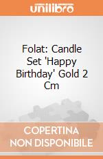 Folat: Candle Set 'Happy Birthday' Gold 2 Cm giochi