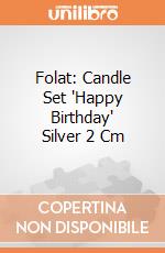 Folat: Candle Set 'Happy Birthday' Silver 2 Cm giochi