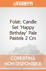 Folat: Candle Set 'Happy Birthday' Pale Pastels 2 Cm giochi