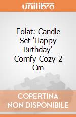 Folat: Candle Set 'Happy Birthday' Comfy Cozy 2 Cm giochi
