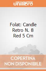Folat: Candle Retro N. 8 Red 5 Cm giochi