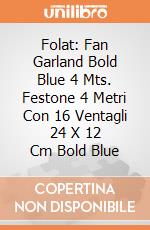 Folat: Fan Garland Bold Blue 4 Mts. Festone 4 Metri Con 16 Ventagli 24 X 12 Cm Bold Blue giochi