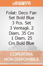 Folat: Deco Fan Set Bold Blue 3 Pcs. Set 3 Ventagli. 2 Diam. 35 Cm 1 Diam. 25 Cm Bold Blue giochi