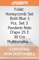 Folat: Honeycomb Set Bold Blue 3 Pcs. Set 3 Pendenti Nido D'ape 25 E 30 Cm Multitonalita Bold Blue giochi