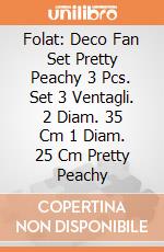 Folat: Deco Fan Set Pretty Peachy 3 Pcs. Set 3 Ventagli. 2 Diam. 35 Cm 1 Diam. 25 Cm Pretty Peachy giochi