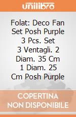 Folat: Deco Fan Set Posh Purple 3 Pcs. Set 3 Ventagli. 2 Diam. 35 Cm 1 Diam. 25 Cm Posh Purple giochi