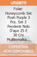 Folat: Honeycomb Set Posh Purple 3 Pcs. Set 3 Pendenti Nido D'ape 25 E 30 Cm Multitonalita Posh Purple giochi