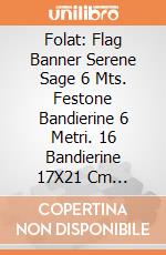 Folat: Flag Banner Serene Sage 6 Mts. Festone Bandierine 6 Metri. 16 Bandierine 17X21 Cm Multitonalita Serene Sage giochi
