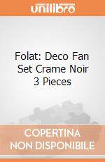 Folat: Deco Fan Set Crame Noir 3 Pieces giochi