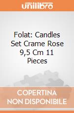 Folat: Candles Set Crame Rose 9,5 Cm 11 Pieces giochi