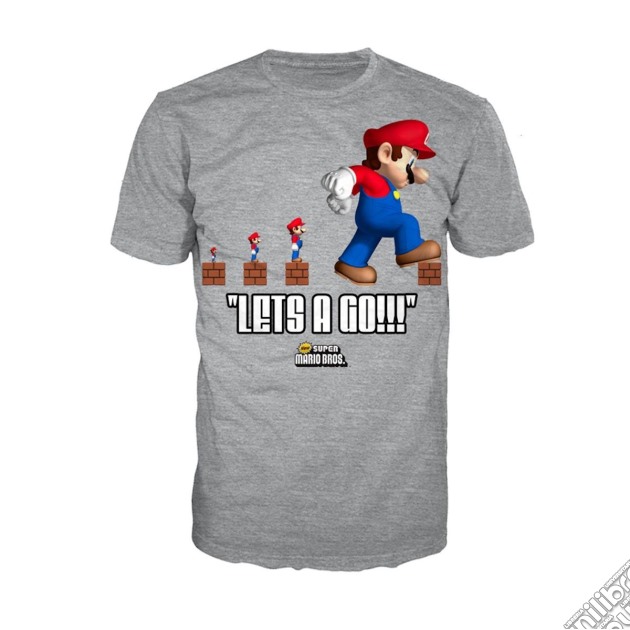 Nintendo - Grey Mario Lets A Go!!! (Unisex Tg. M) gioco di Bioworld
