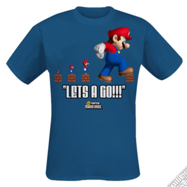 Nintendo - Blue Mario Let's Go (Unisex Tg. XS) gioco di Bioworld