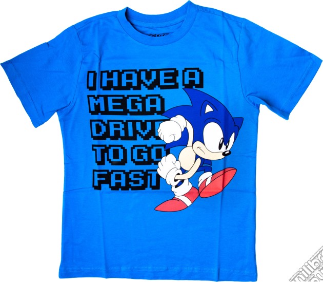 Sonic - Blue Mega Drive To Go Fast (T-Shirt Bambino 152/158) gioco di Bioworld