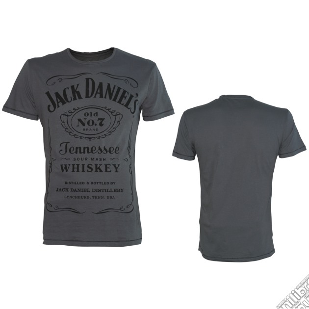 Jack Daniel's - Grey Classic Black Logo (T-Shirt Uomo S) gioco di Bioworld