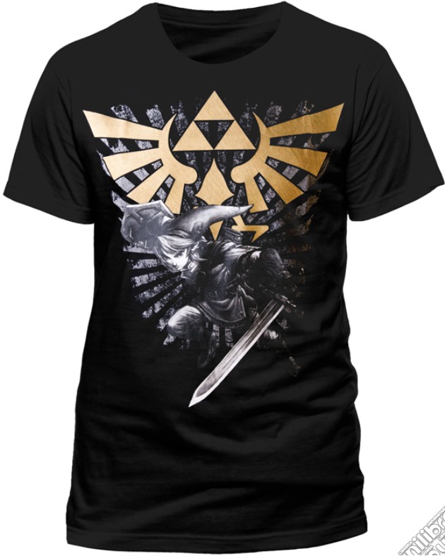 Nintendo - Black, Zelda T-Shirt With Link (T-Shirt Uomo L) gioco di CID