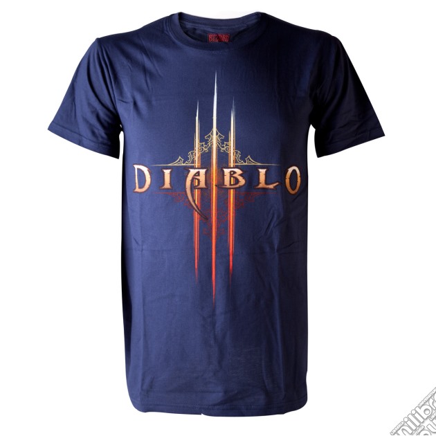 Diablo - Blue. Logo Mens T-shirt - L gioco di Bioworld