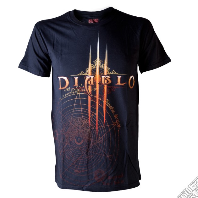 Diablo - Black. Logo Mens T-shirt - S gioco di Bioworld
