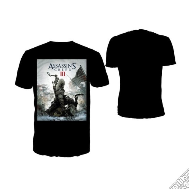 Assassin's Creed III: Black Game Cover (T-Shirt Unisex Tg. M) gioco di Bioworld