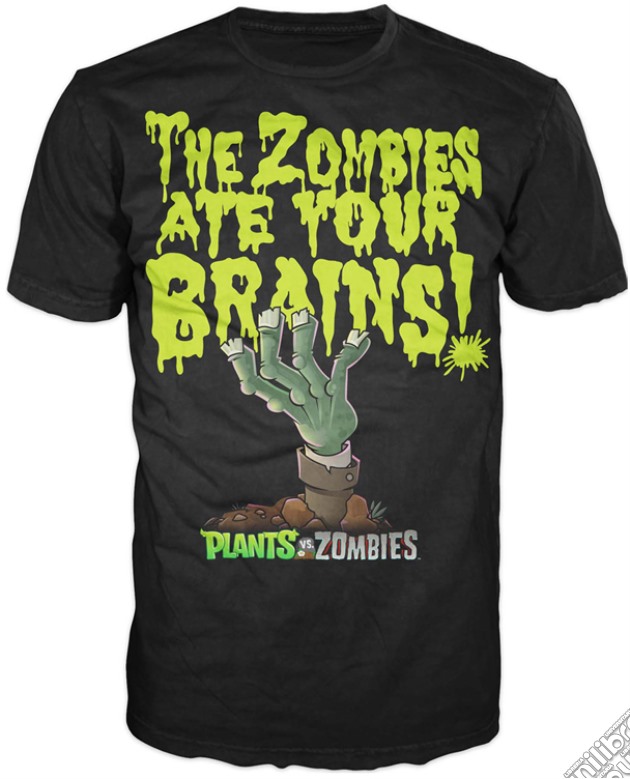 Plants Vs Zombies - Black Brains (T-Shirt Uomo L) gioco di Bioworld