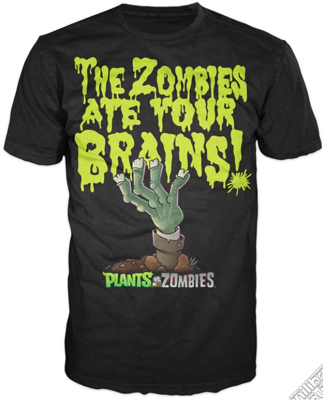 Plants Vs Zombies - Black Brains (T-Shirt Uomo XL) gioco di Bioworld