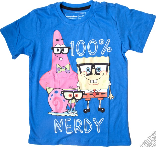 Spongebob - Blue 100% Nerdy (T-Shirt Bambino 164/170) gioco di Bioworld