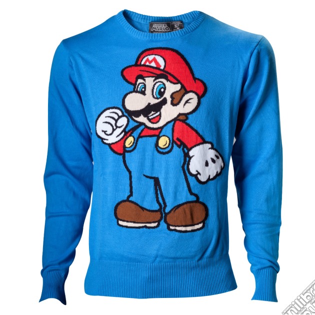 Nintendo - Mario Blue Knitted (Felpa Tg. M) gioco di Bioworld