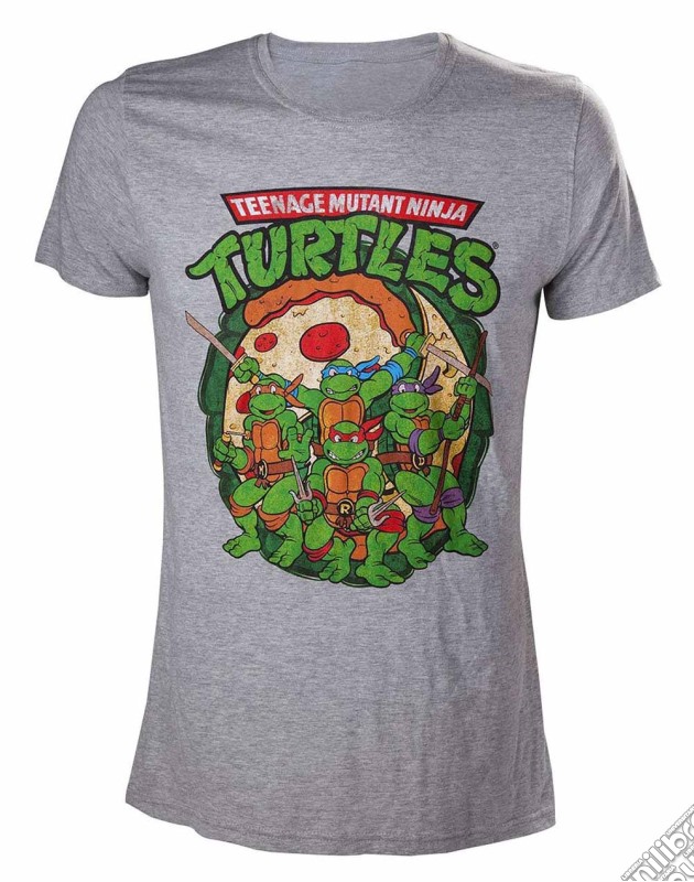 Teenage Mutant Ninja Turtles - Grey Melange Ninja With Pizza (Unisex Tg. S) gioco di Bioworld