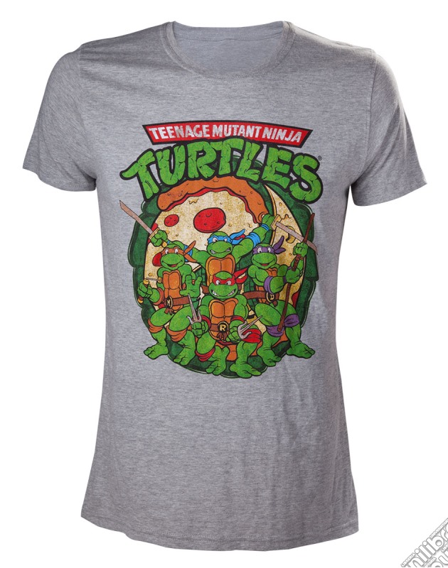 Teenage Mutant Ninja Turtles - Grey Melange Ninja With Pizza (Unisex Tg. L) gioco di Bioworld