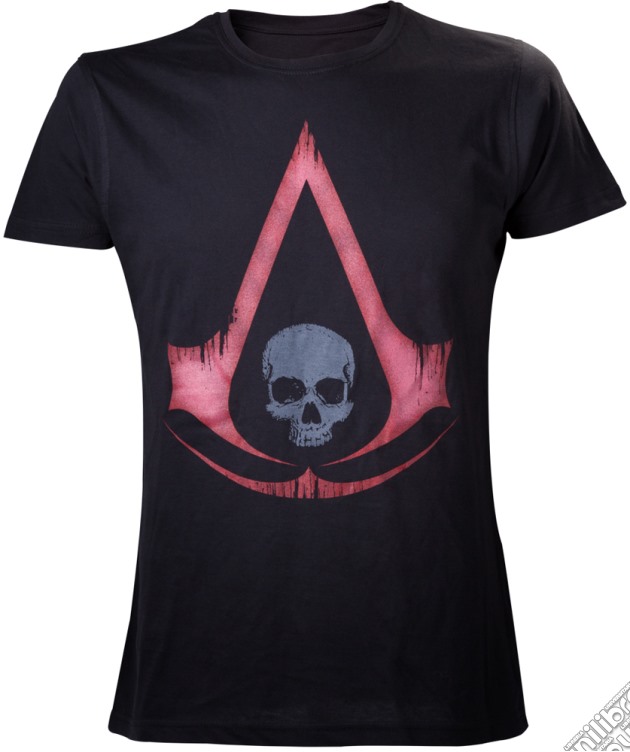 Assassin's Creed IV - Black Red Distressed Logo (T-Shirt Uomo S) gioco di Bioworld