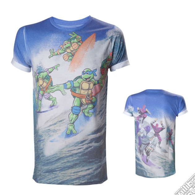 Teenage Mutant Ninja Turtles - Allover Surfing Turtles Sublimation (Unisex Tg. L) gioco di Bioworld