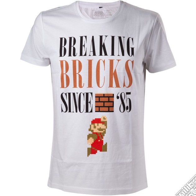 Nintendo - Breaking Bricks White (Unisex Tg. L) gioco di Bioworld