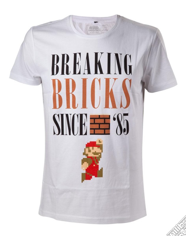 Nintendo - Breaking Bricks White (Unisex Tg. S) gioco di Bioworld