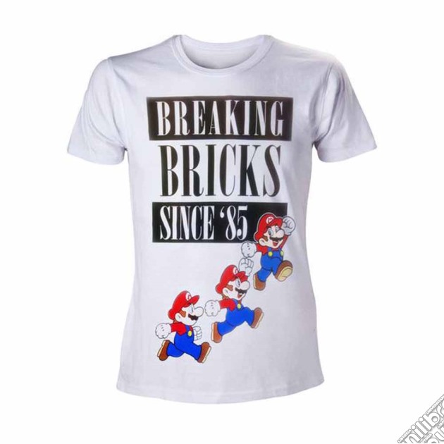 Nintendo - White Breaking Bricks Mario's (Unisex Tg. M) gioco di Bioworld