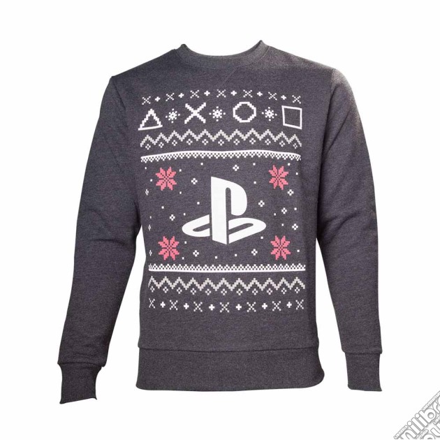 Playstation - Black Logo Christmas (Felpa Tg. XL) gioco di Bioworld